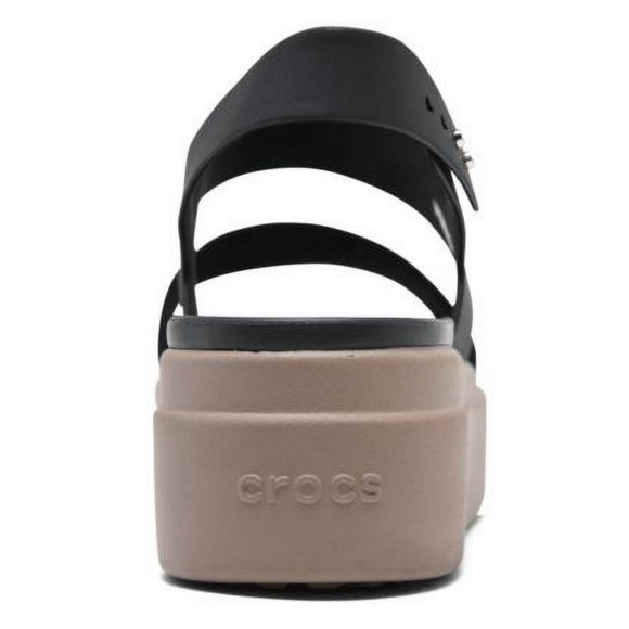 Crocs Women's Brooklyn Low Wedge Platform Sandal - Black / Mushroom - Picture 5 of 5